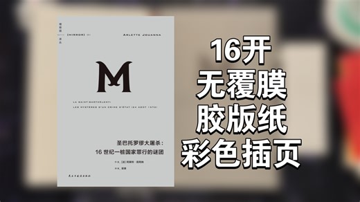 【有书】理想国\u002FM译丛《圣巴托罗缪大屠杀：16世纪一桩国家罪行的谜团》