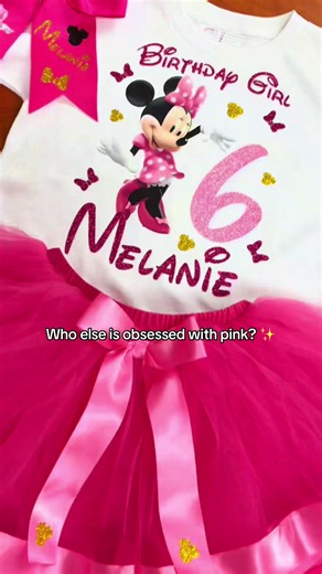 Hot pink Minnie Mouse tutu set ✨ #tutuoutfit #minniemouse #girlsbirthdaypartyideas