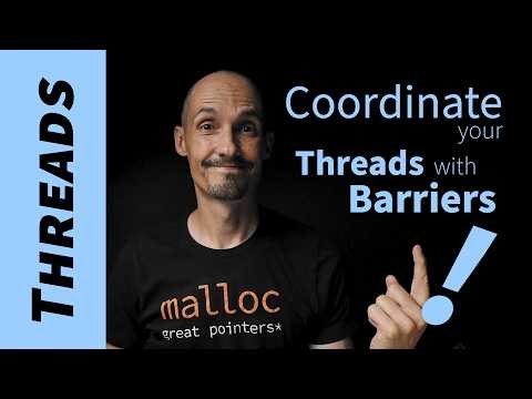 Coordinate your threads with a barrier (example in C)