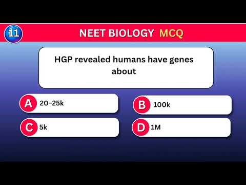 NEET Biology MCQ Quiz 2025 | 20 General Questions for Exam Practice #neet2025 #neet2026