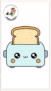How To Draw A Cute Toaster #artducation #howtodraw #toaster #cutetoaster #drawing #shorts