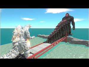 All Godzilla Evolutions vs 10 Levels of King Kong | Ultimate Battle – Animal Revolt Battle Simulator