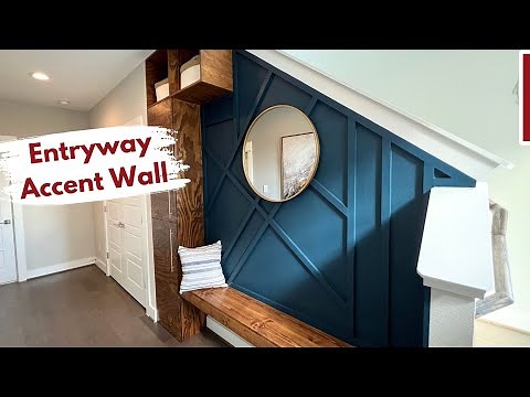 Entryway Remodel With Floating Bench and Accent Wall | Builds by Maz