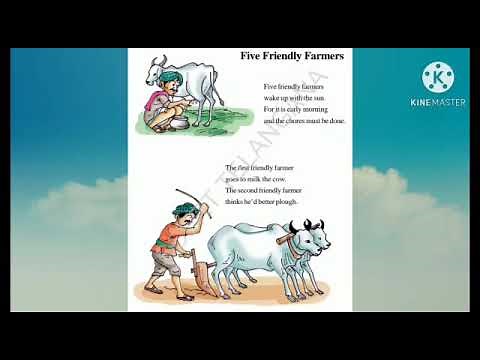 Five Friendly Farmers (Poem) # 5th Class