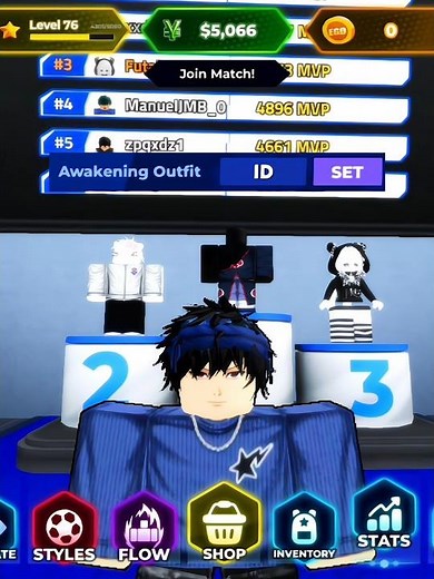 How to get a skin ID for the Awakening Outfit ⁉️🔥 #roblox #bluelockrivals