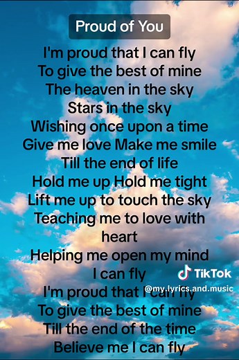 Inspiring Song Lyrics: 'Proud of You' - Full Lyrics Included