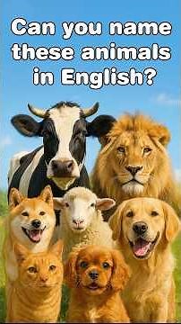 Guess & Learn 10 Animals in English with Pictures & Sounds!