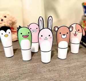 Animal Finger Puppets Coloring Pages: Printable Kids Craft (digital Download) - Etsy