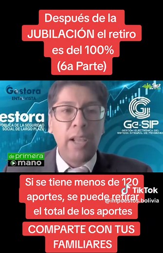 Retiro después de la jubilación y sistema de pensiones en Bolivia