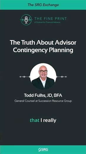 Why Every Advisor Needs a Contingency Plan #RIA #RR #Advisor