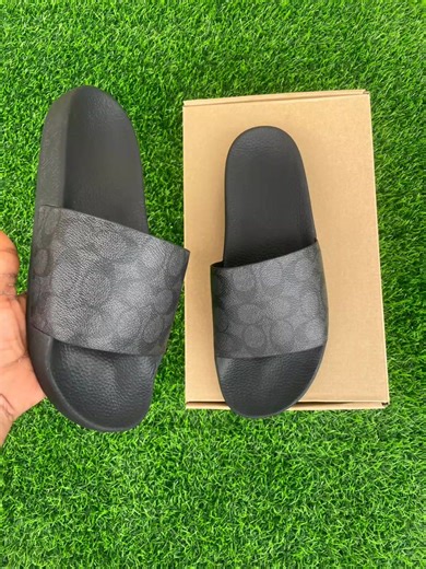 Coach slides now available at K.B.D Unlimited Clothing store shop #34 samfo plaza spalding Clarendon call or whatsapp us at 1876-305-5160 for more information #unlimitedfamily #clotningstore #coach
