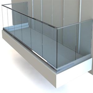 [Hot Item] Balcony Railing U Channel Aluminium Base Aluminium Glass Balustrade