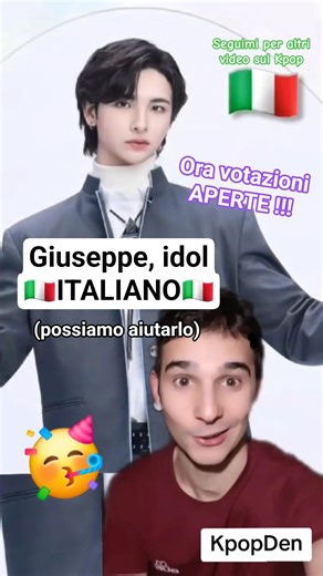 🇮🇹 FORZA GIUSEPPE !!!🥳 🇮🇹 aiutiamo Giuseppe dall'Italia, siamo tutti con te !!! #shorts #kpopitalia