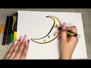 How to Draw and Paint a Beautiful Moon 🌙 Step-by-Step Easy Art Tutorial