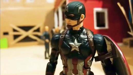 Captain America vs Crossbones Stop Motion Animation