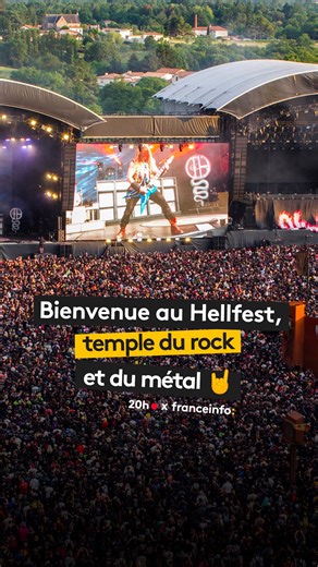 🎸🤘 Bienvenue au Hellfest, temple du métal ! À Clisson, en Loire-Atlantique, c’est près de 250 000 festivaliers sur 4 jours qui sont attendus pour assister aux concerts des plus grands noms du rock. #JT20h #hellfest #metal #rock | Le 20h – France Télévisions