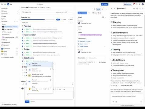 Create Checklists in Jira With Rovo AI — Checklists for Jira by RMK Labs