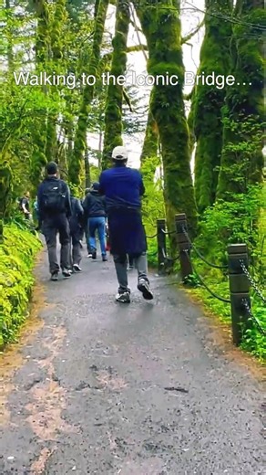 Multnomah Falls in Full Flow 🌧️ Nature at Its Most Powerful