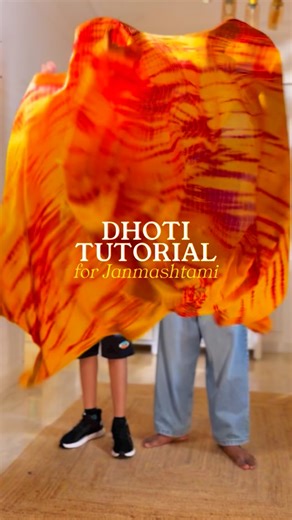 Rohit Bose on Instagram: "#Janmashtami ✨Save and do try this Easy Dhoti draping tutorial for kids ✨ #DrapeItLikeABose Thanks @pushpanjali1981 for making your son Rayaansh a part of this 﫶❤️ Dhoti and angvastram set by @pichwaibyshobhit . . . #dhoti #draping #indianwear #culture #ethnic #tradition #traditional #menswear #krishna #kanha"