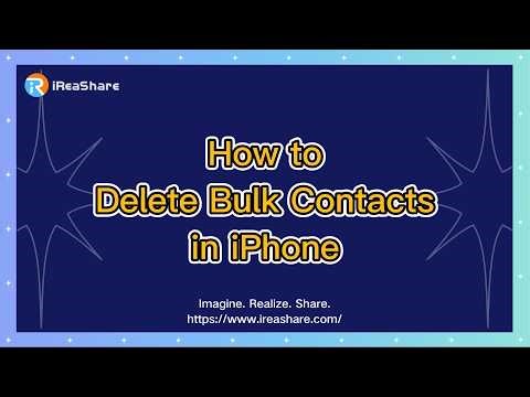 How to Delete Bulk Contacts in iPhone on a Computer Directly