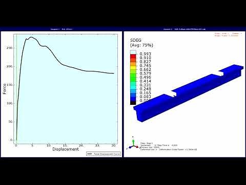 Crack prediction and growth in a T-shape RC beam. Using ABAQUS Software