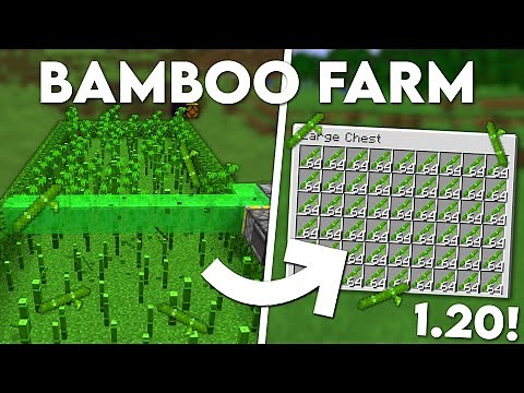 Minecraft Automatic Bamboo Farm - 1.20+ Tutorial