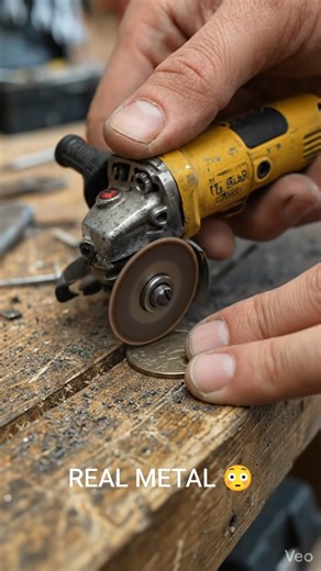 Tiny Grinder vs Real Coin 😳 This Shouldn’t Work. Mini Grinder Cutting Metal?! 🔥 Sparks Go Crazy