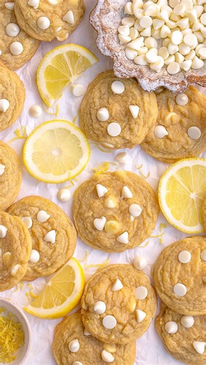 Kathryn Donangelo on Instagram: "🍋Lemon Pudding Cookies🍋 Super soft, chewy, buttery, and loaded with a bright lemon flavor. Made with instant lemon pudding, studded with white chocolate chips and couldn’t be easier to make!💛 ️️⭐️COMMENT “recipe” and I’ll instantly send you the full recipe! 📌https://kathrynskitchenblog.com/lemon-pudding-cookies/"