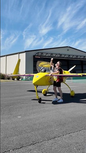 Pilot Kyle Fowler and his Rutan Model 61 Long-EZ home built aircraft preparing for takeoff