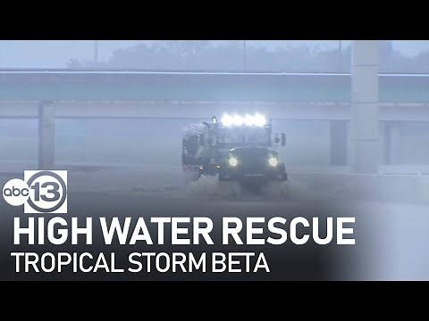 HPD high water vehicle rescues driver in relentless rain