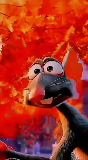 Charming Animated Rat Welcomes You in Autumn Forest