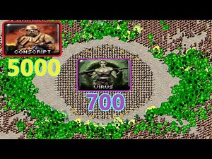 Virus surrounded by Conscripts - Same Cost - Red Alert 2