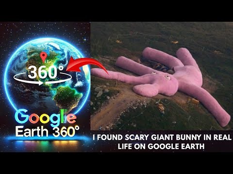 VR 360° - Found Scary Giant Bunny in real life on Google Earth!