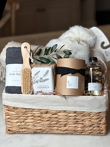 Spa Gift Set/retirement/relax/get Well/spa Box/thinking of You/gift Baskets/custom Gift Basket for Her/cozy Care Package/new Mom Spa Gift - Etsy