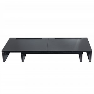 Charmount Solid Wood Computer Stand with Pen Container for Triple Screens