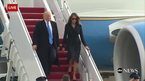 2.3M views · 1.1K reactions | President-elect Donald J. Trump and future First Lady Melania Trump exit military plane at Joint Base Andrews the day before Inauguration Day. abcnews.com/politics | ABC News | Facebook