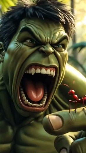 an ant bite the hulk under the tree #viralvideo