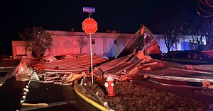 Woman, cat rescued from Waterloo home following storm damage