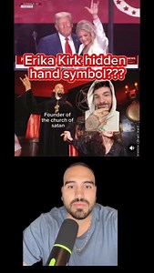 Did Erika Kirk flash a hidden hand symbol??? 🤟🏽 #iloveyou #Jesus #illuminati | Zach Hinojos