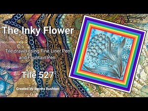 The Inky Flower Sanntangle Tile 527