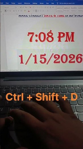 How to Show Today’s Date and Time in Microsoft Word #mstechtricks #shortcutkeys #computer