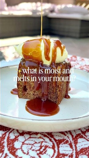 Sticky Toffee Pudding Recipe | Moist Cake with Salted Caramel & Vanilla Ice Cream