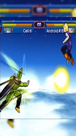 Cell Vs Número 18 - Batalha de Androids | Zerando Dragon Ball Shin Budokai #dbz #goku #cell #shorts