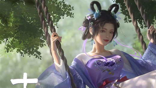 精美古风少女 3D辅助美宣教程解说 包含软件DAZ C4D PS MD