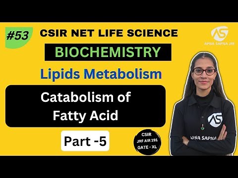 Catabolism of Fatty acid | Lipid Metabolism | BIOCHEMISTRY | NET LIFESCIENCE