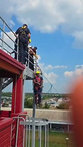 I’m scared of heights highkey #firefighter #emshumor #nursehumor | The Salty Paramedic