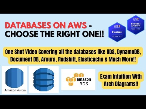 Databases on AWS | One Shot Prep | All Concepts | Choose The Right DB | #aws #awstutorial #examprep