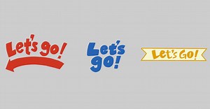 【Telop_B042】3種のポップな「Let's go!」