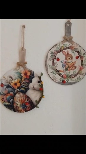 Κρεμαστές πασχαλινές συνθέσεις με λαγουδάκια🐇#diy #handmade #easterbunny #easter #easterdecoration