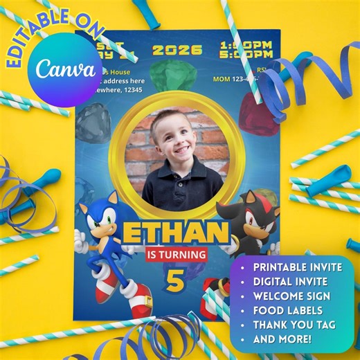 Sonic Party Bundle - Etsy